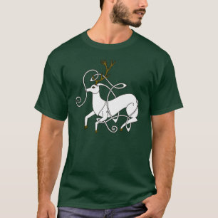 Weißes Hirsch-Shirt T-Shirt