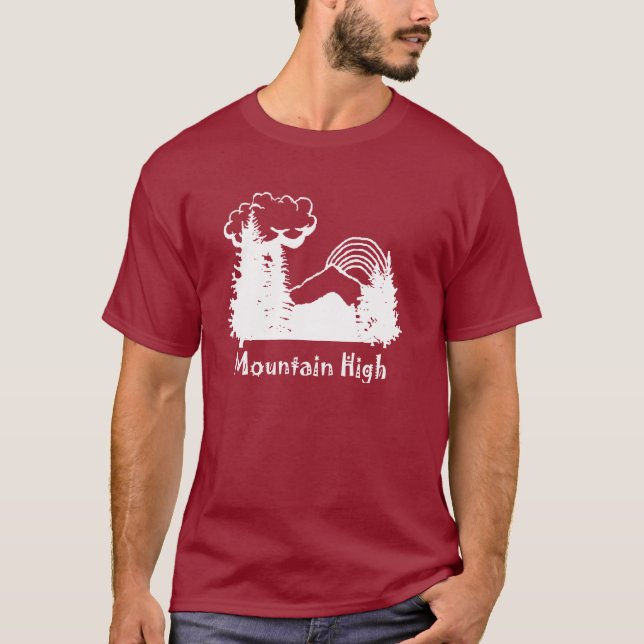 Weißes hohes Logo-T-Shirt Mt T-Shirt (Vorderseite)