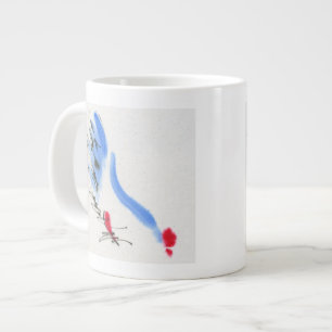 Weißes Huhn. Kalligrafie und Aquarell Jumbo-Tasse