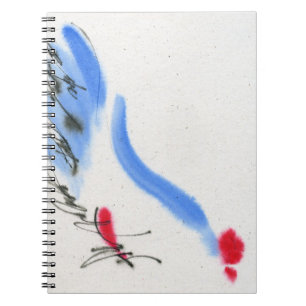 Weißes Huhn. Kalligraphie und Aquarell Notizblock