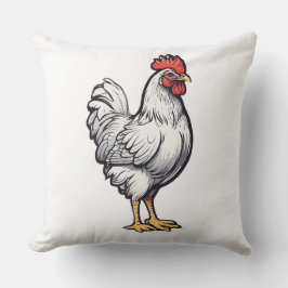 Weißes Huhn Kissen