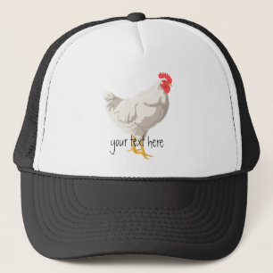 Weißes Huhn Truckerkappe