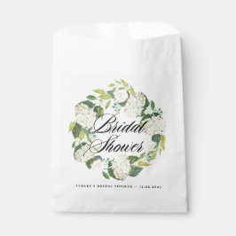 Weißes Hydrangea-Brautparty Geschenktütchen