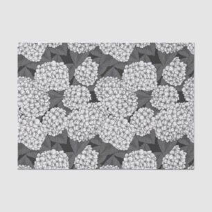 Weißes Hydrangea Seidenpapier