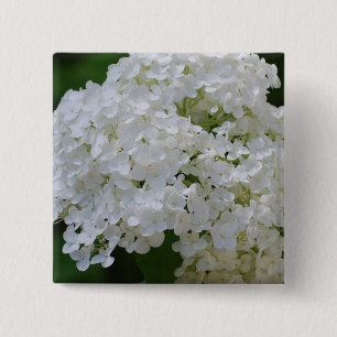 Weißes Hydrangeas-Button Button