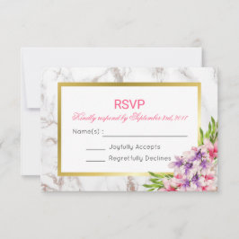Weißes Imitat Marmorbäume mit UAWG von Magnolias RSVP Karte