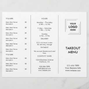 Weißes individuelles Geschäft-Logo Restaurant-Abho