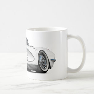 Weißes Kabriolett 1962 Korvette Kaffeetasse