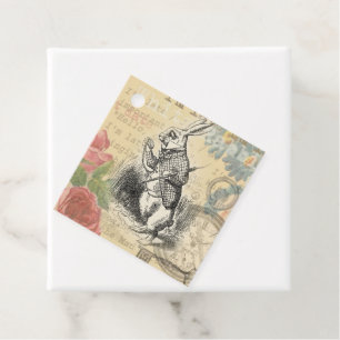 Weißes Kaninchen Alice Abenteuer Wunderland Kunst Geschenkanhänger