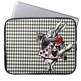 Weißes Kaninchen Alice im Wunderland Diamanten Laptopschutzhülle
