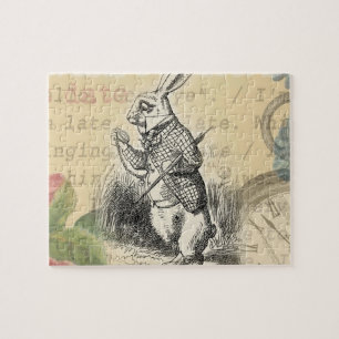 Weißes Kaninchen Alice im Wunderland Kunst