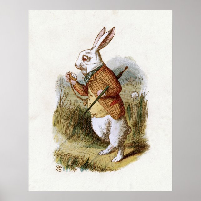 Weißes Kaninchen - Alice im Wunderland Poster (Vorne)