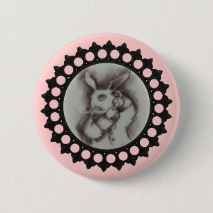 Weißes Kaninchen Button