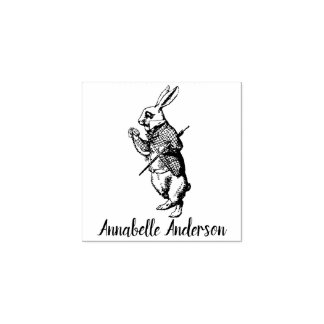 Weißes Kaninchen für Kautschuk-Briefmarke Gummistempel