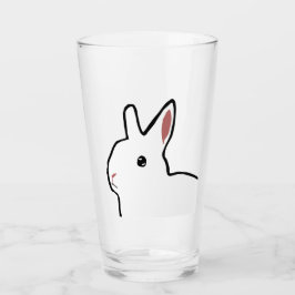 Weißes Kaninchen - Glastumbler Glas