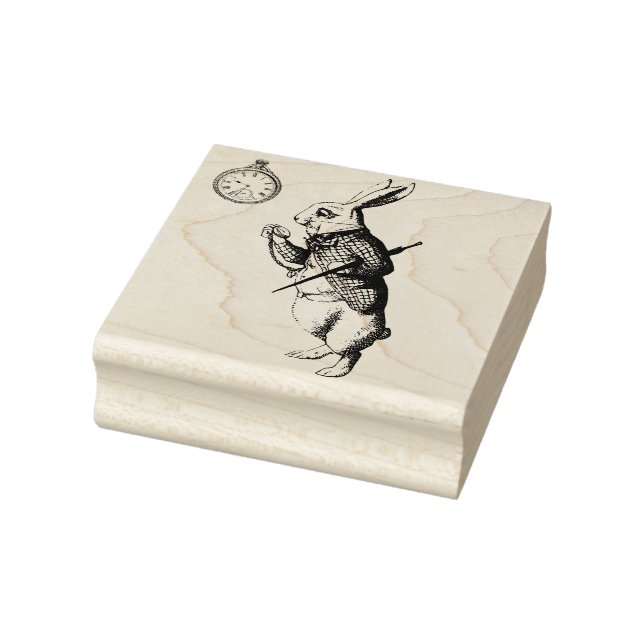 Weißes Kaninchen Gummistempel (Stempel)
