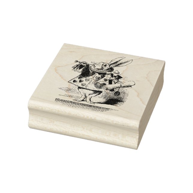 Weißes Kaninchen Gummistempel (Stempel)