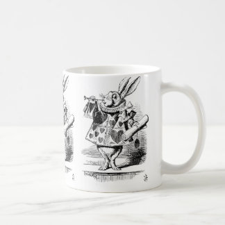 Weißes Kaninchen in Herald Kaffeetasse