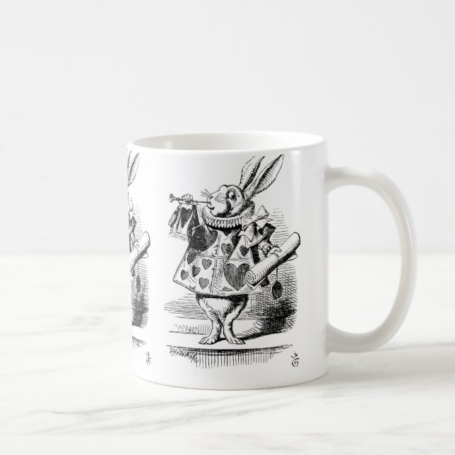 Weißes Kaninchen in Herald Kaffeetasse (Rechts)
