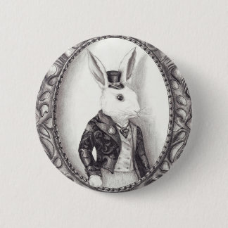 Weißes Kaninchen - Knopf Button