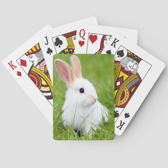 Weißes Kaninchen Spielkarten (Rückseite)