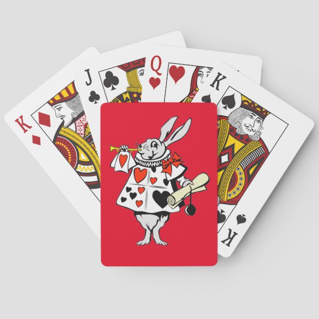 Weißes Kaninchen Spielkarten (Rückseite)