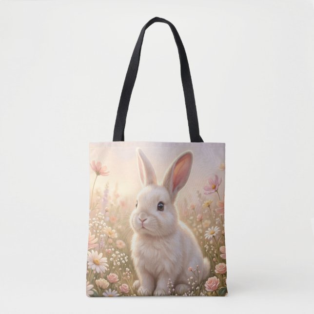 Weißes Kaninchen Tasche (Vorderseite)