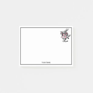 Weißes Kaninchen Trompeter Alice Adv Wonderland Pi Post-it Klebezettel