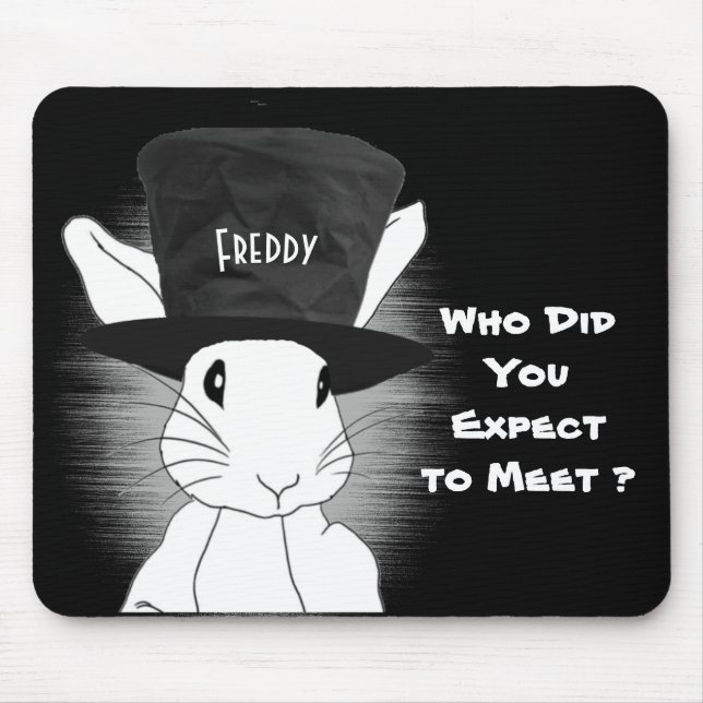 Weißes Kaninchen, von dem Sie erwarten würden, das Mousepad (Vorne)