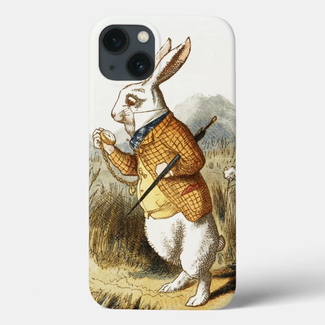 Weißes Kaninchen von der Alice im Case-Mate iPhone Hülle (Rückseite)