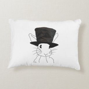 Weißes Kaninchen Zierkissen
