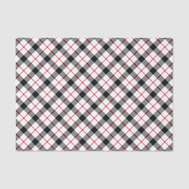 Weißes Kariertes Tissue Paper (Tissue Paper) Seidenpapier (Vorderseite)