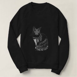 Weißes Katzen-Sweatshirt Sweatshirt