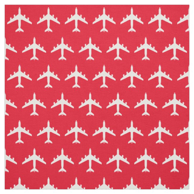 Weißes KC-135 Tankflugzeug auf rotem Stoff (Muster)