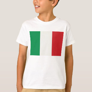 weißes Kindershirt mit Italien Fahne T-Shirt