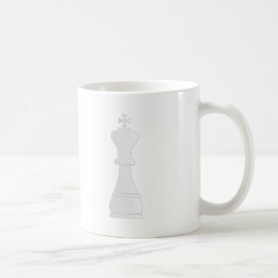 Weißes Königschachstück Kaffeetasse