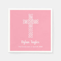 Weißes Kreuz auf rosa religiös