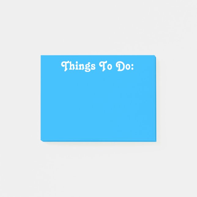 Weißes kundenspezifisches helles Blau des Text-| Post-it Klebezettel (Vorderseite)