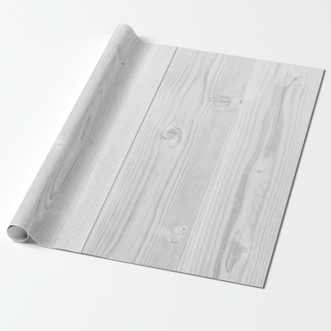 Weißes lackiertes Holz mit heller Textur Geschenkpapier (Ungerollt)