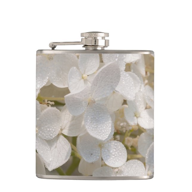 weißes Lagerschild, Blumen Flachmann (Vorderseite)