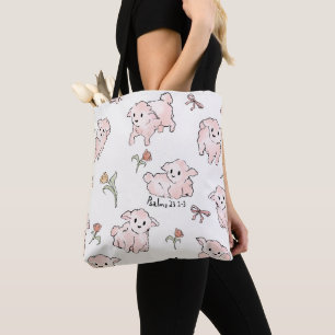 Weißes Lämmlein Tasche