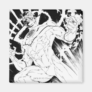 Weißes Laternen-Korps Magnet