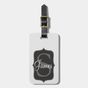 Weißes Leder-inspirierter Imitat-Druck Gepäckanhänger