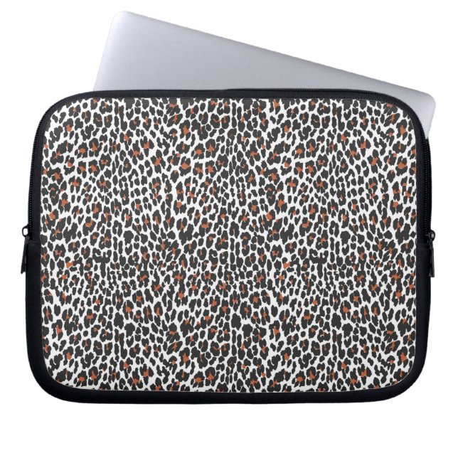 Weißes Leopard-Skin - Laptop-Sieb Laptopschutzhülle (Vorderseite)