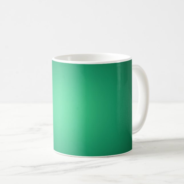 Weißes Licht auf Grün Kaffeetasse (VorderseiteRechts)