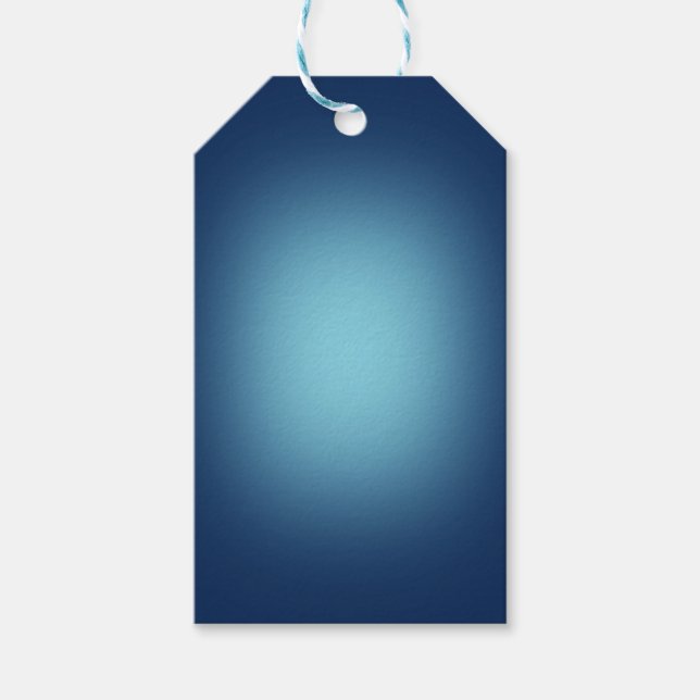 Weißes Licht in Blau Geschenkanhänger (Vorderseite)