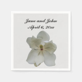 Weißes Magnolienpapier Napkins Serviette