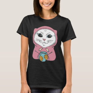 Weißes Maine Coon Katzenoutfit für Katzen T-Shirt