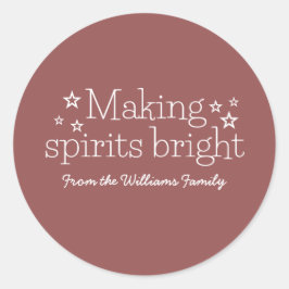 Weißes Making Spirituosen Bright Holiday Stickers