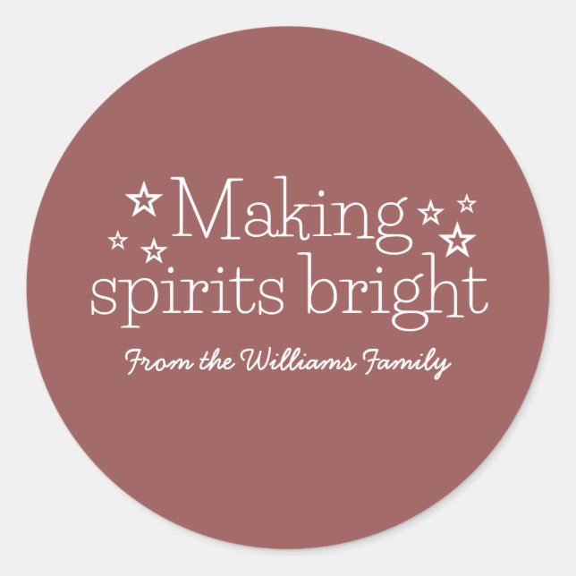 Weißes Making Spirituosen Bright Holiday Stickers (Vorderseite)